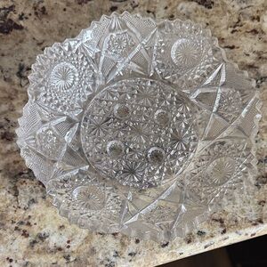 Elegant Crystal Cut Glass Plate
